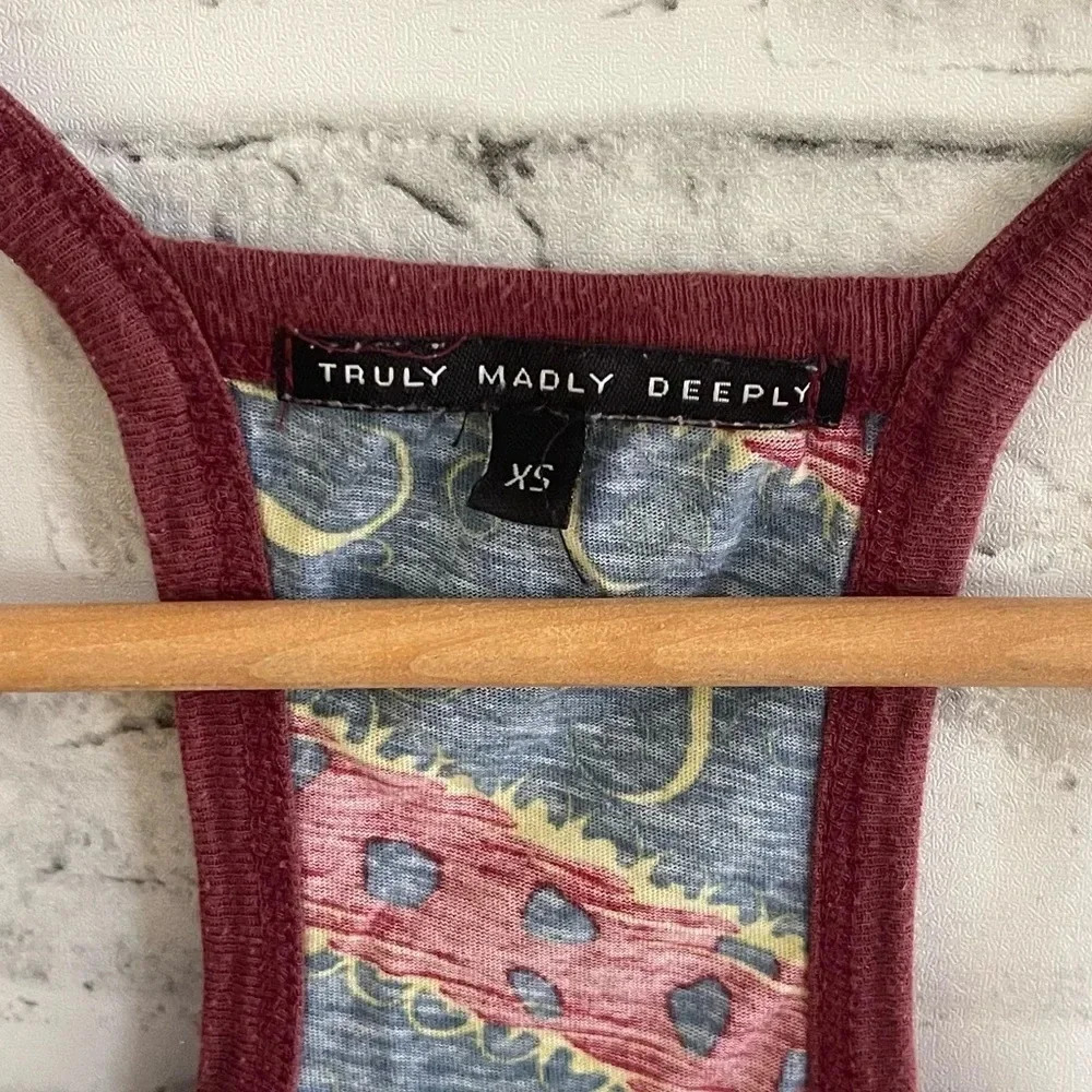 Women’s Truly Madly Deeply Boho racerback tank top XS - Picture 4 of 5